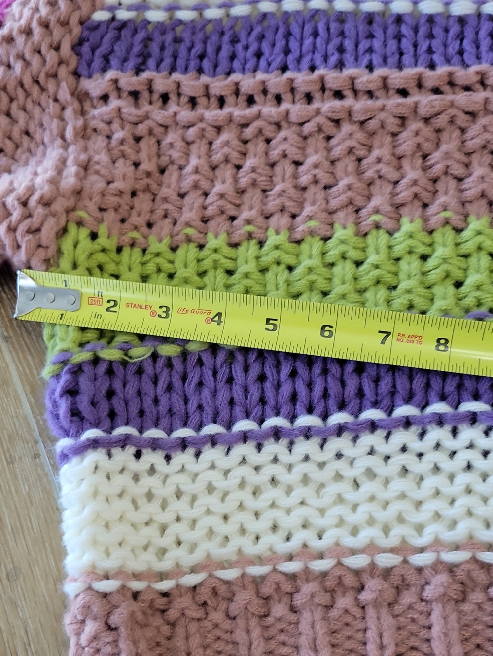 Apricot Lane Striped Multicolored Crop Chunky Sweater In Fuscia Size M/L NWT - Picture 8 of 12